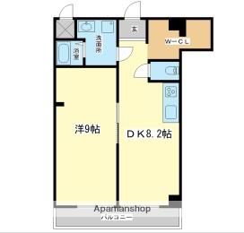 五反ビル(1DK/3階)の間取り写真