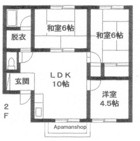 キャスティーイダ B棟(3LDK/2階)の間取り写真