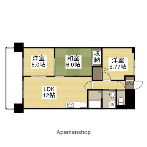 ファーレ姫路(3LDK/4階)の間取り写真
