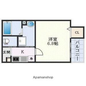 ALEGRIA飾磨(1K/2階)の間取り写真