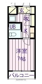 さくらコーポアビックス(1K/3階)の間取り写真