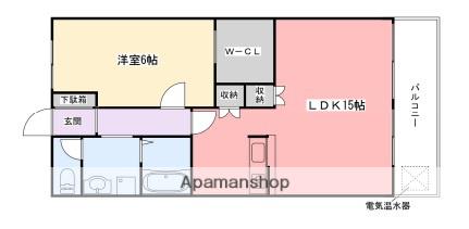 インタービレッジ坂田町(1LDK/2階)の間取り写真