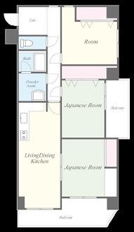 ブリージェ姫路(3LDK/6階)の間取り写真