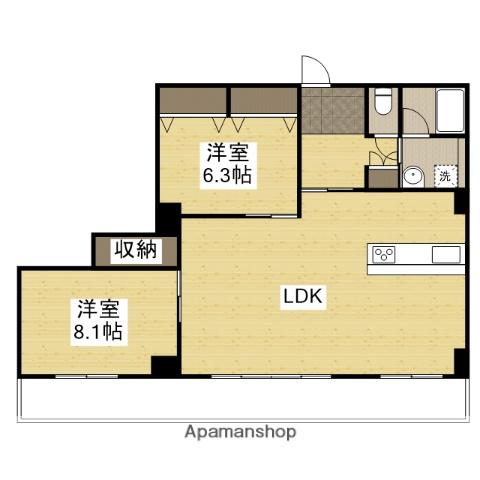 シャルムみつひろ(2LDK/11階)の間取り写真