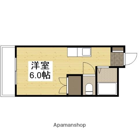 サンドミトリー(ワンルーム/3階)の間取り写真