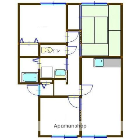 ボナール東川A(3LDK/2階)の間取り写真