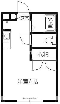 エステートピア香呂2(ワンルーム/1階)の間取り写真