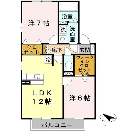 アートマン榮(2LDK/2階)の間取り写真