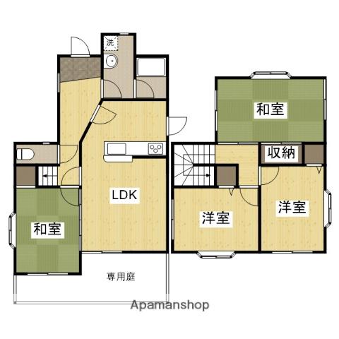 山陽本線 東姫路駅 徒歩30分 2階建 築36年(4LDK)の間取り写真
