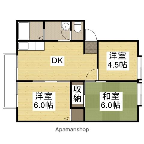 サンライフ海田(3DK/2階)の間取り写真