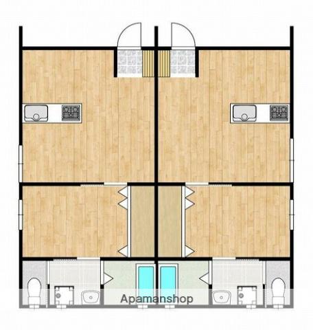 オレンジベース広畑北野(1LDK/1階)の間取り写真