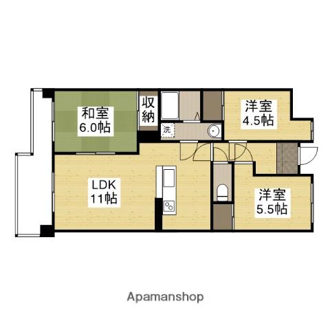 シティガーデン広畑(3LDK/7階)の間取り写真