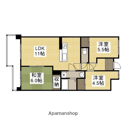 シティガーデン広畑(3LDK/7階)の間取り写真