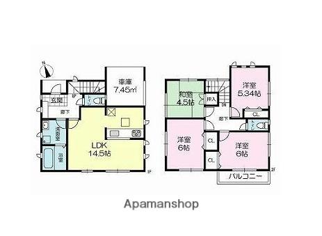 山陽本線 姫路駅 徒歩15分 2階建 築12年(4LDK)の間取り写真