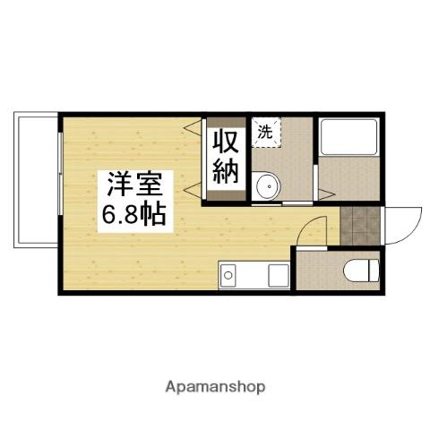 エコールK(ワンルーム/2階)の間取り写真