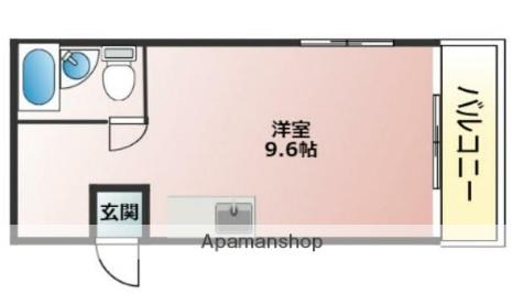 マイコーポ白国(ワンルーム/2階)の間取り写真