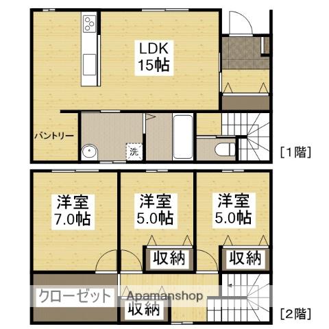 姫新線 播磨高岡駅 徒歩31分 2階建 築1年(3LDK)の間取り写真