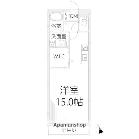 メゾンドフィールド(ワンルーム/1階)の間取り写真