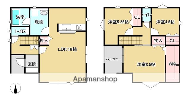 山陽電気鉄道網干線 山陽網干駅 徒歩11分 2階建 築1年(3LDK)の間取り写真