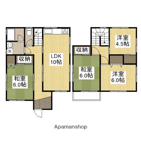 播但線 香呂駅 徒歩18分 2階建 築32年(4LDK)の間取り写真