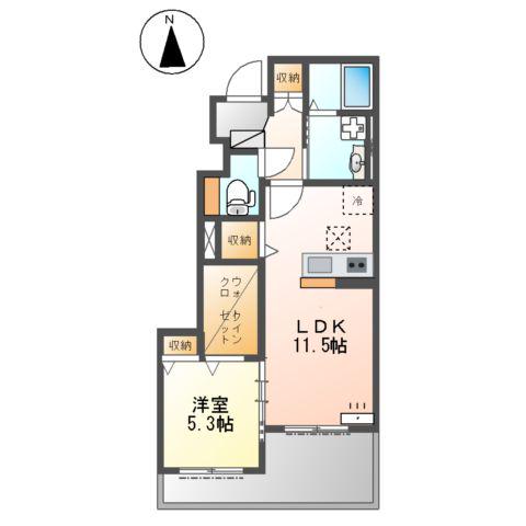 アルモカーサ(1LDK/1階)の間取り写真