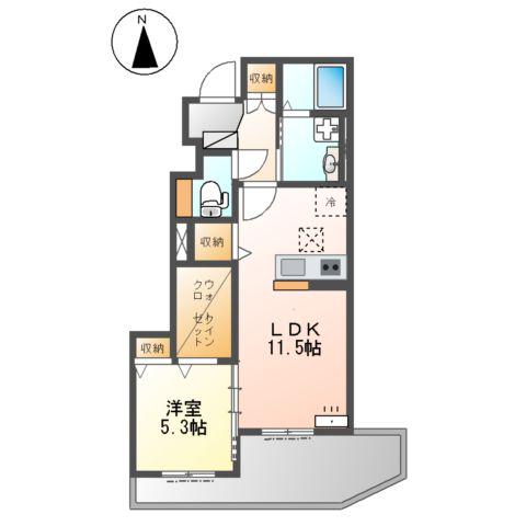 アルモカーサ(1LDK/1階)の間取り写真