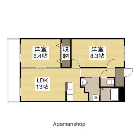 智頭急行 苔縄駅 徒歩23分 3階建 築24年(2LDK/1階)の間取り写真