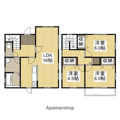 山陽電気鉄道本線 亀山駅(兵庫) 徒歩20分 2階建 築25年(3LDK)の間取り写真