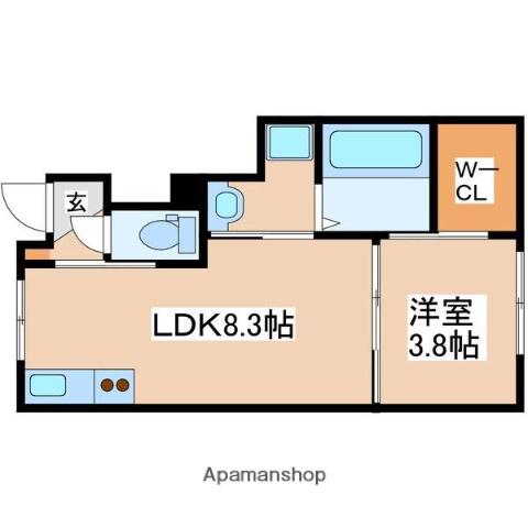 西蒲田ハイツ2 A棟(1LDK/1階)の間取り写真