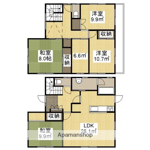 山陽電気鉄道網干線 山陽網干駅 徒歩18分 2階建 築28年(5LDK)の間取り写真