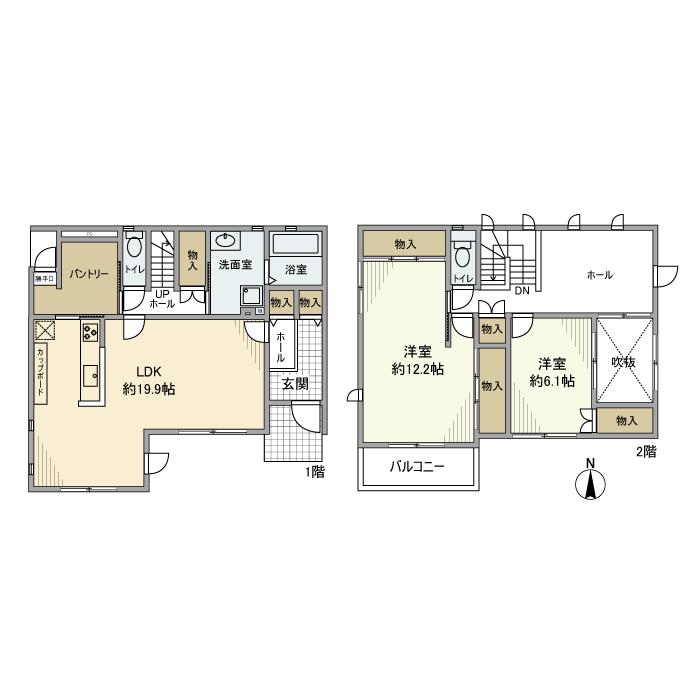 山陽本線 はりま勝原駅 徒歩5分 2階建 築18年(2LDK)の間取り写真