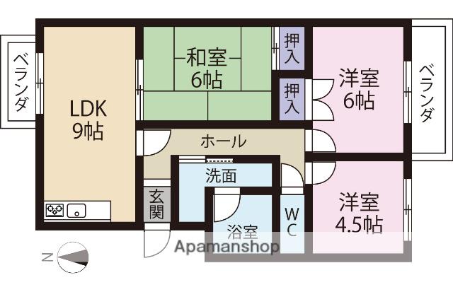 林田マンション(3DK/2階)の間取り写真