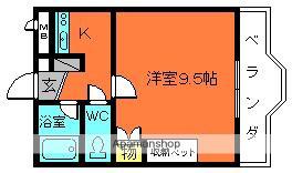 グレースビュー壱番館(1K/2階)の間取り写真