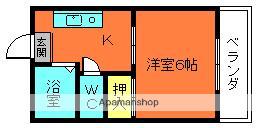 エルハイツ(1K/2階)の間取り写真