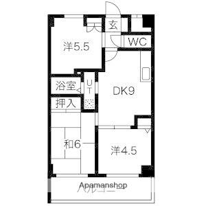 エバーグレース当麻(3DK/2階)の間取り写真