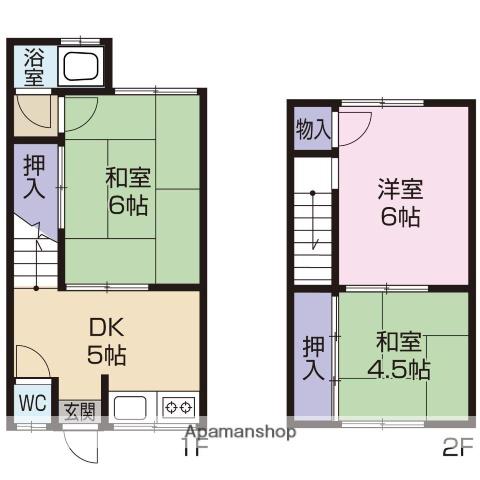 近鉄南大阪線 橿原神宮西口駅 徒歩3分 2階建 築52年(3DK)の間取り写真