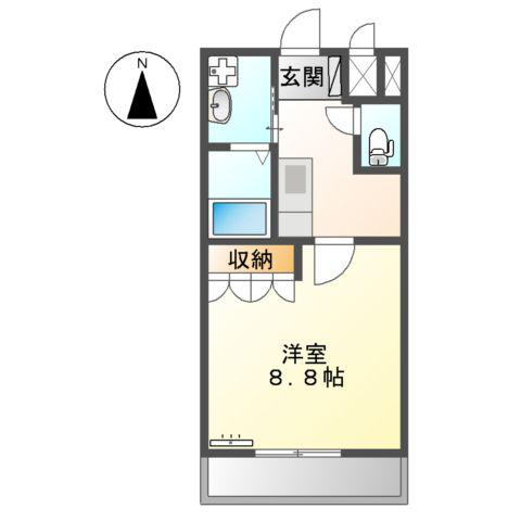 ワンライフ大和(1K/1階)の間取り写真