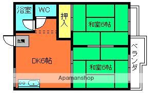 タウニィー恵(2DK/2階)の間取り写真