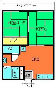 大和ハイツ(2DK/1階)の間取り写真