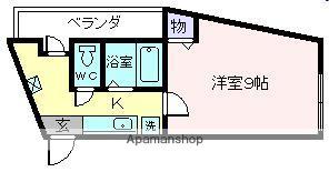 ビバーチェ桜井(1K/3階)の間取り写真