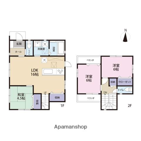 近鉄大阪線 大福駅 徒歩6分 2階建 築9年(3LDK)の間取り写真