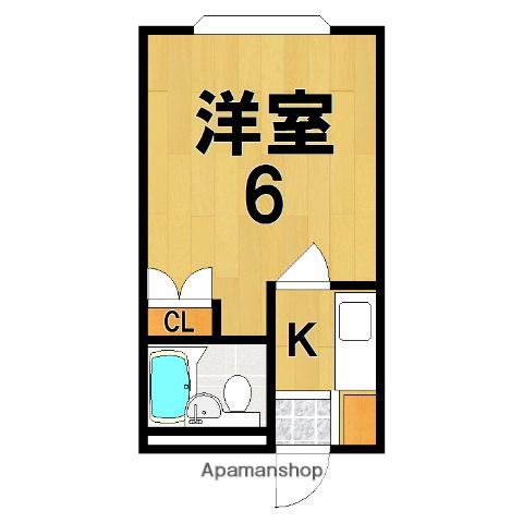 ハイタウンA棟(1K/3階)の間取り写真