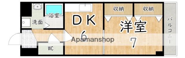 香芝木材弐番館(1DK/5階)の間取り写真