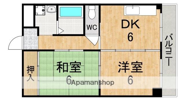 星和台プラザ(2DK/3階)の間取り写真