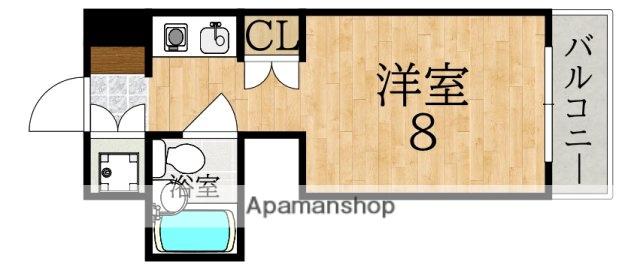 クレアーレ学園前(ワンルーム/1階)の間取り写真