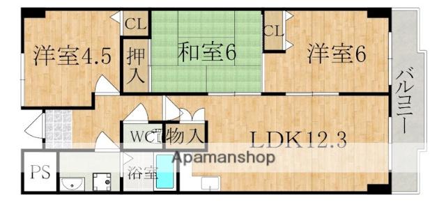 プライムヒルズ(3LDK/3階)の間取り写真