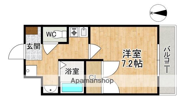 クレセール杉ケ町(1K/4階)の間取り写真