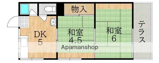 学園前ハイツ(2K/1階)の間取り写真