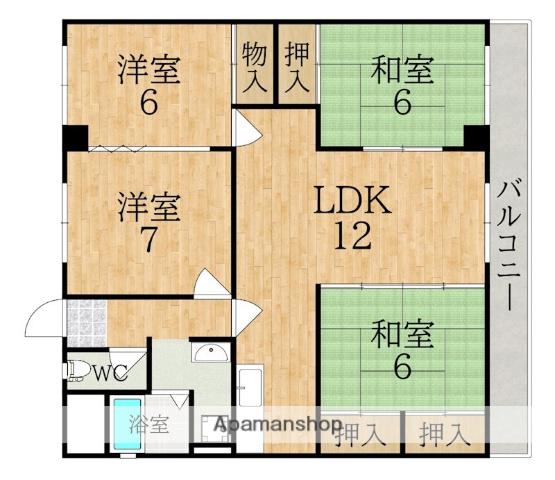 貞光ビル(4LDK/3階)の間取り写真