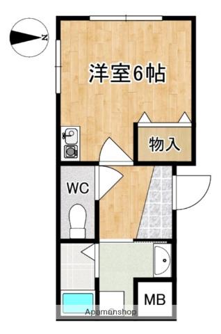 清和ビル(1K/4階)の間取り写真